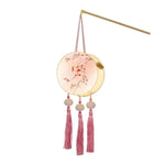 lanterne traditionnelle décoration maison fleurs personnages symboles chinois opaques polyester cylindrique tringle anniversaire