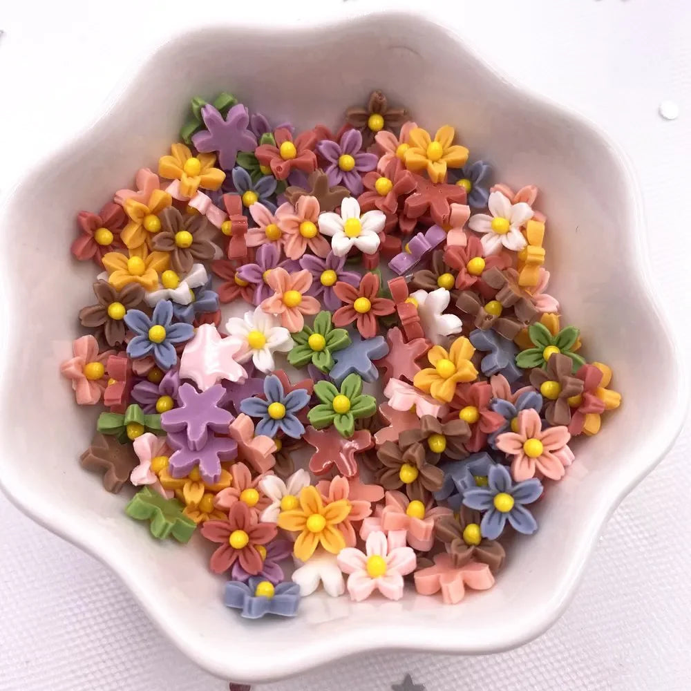 pierres précieuses artificielles multicolores fleurs miniatures résine décoratives 8mm occasionnelles anniversaires mariages fêtesscrição nail