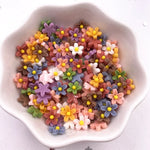 pierres précieuses artificielles multicolores fleurs miniatures résine décoratives 8mm occasionnelles anniversaires mariages fêtesscrição nail