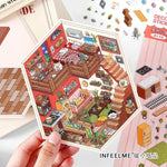 puzzle 3d multicolore cartoon meubles personnages plantes adhésifs diy enfants adolescents stress