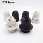 support douille lampe e14 e27 base abat jour moderne noir blanc fixation adhésive