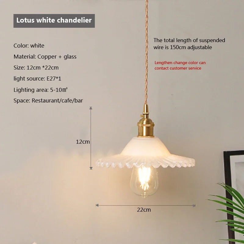 lampe suspendue transparente vintage ampoule E27 câble torsadé motifs géométriques chambre salon étude