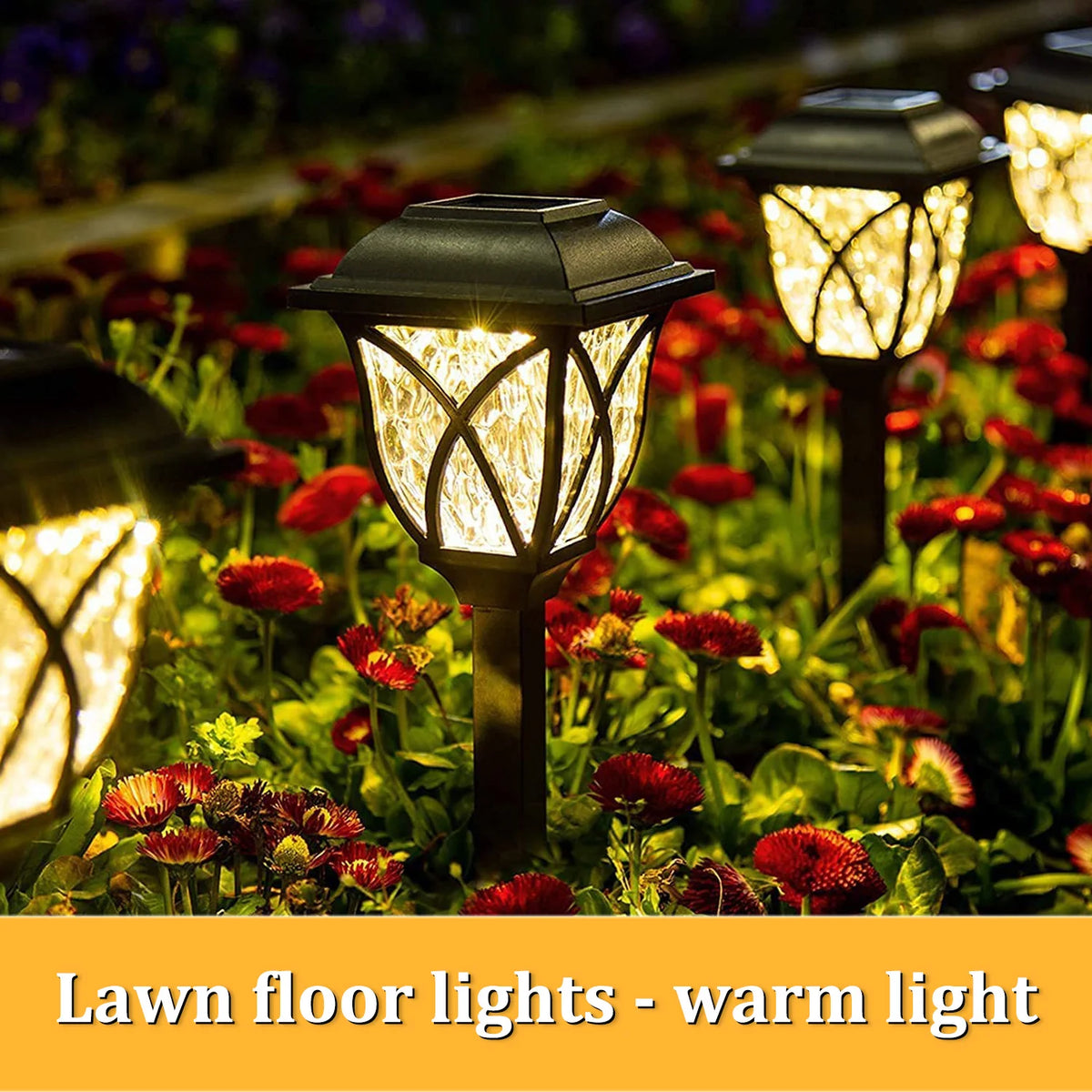 éclairage solaire extérieur moderne transparent motifs géométriques spike noir 60lm lumière chaude jardin autonomes