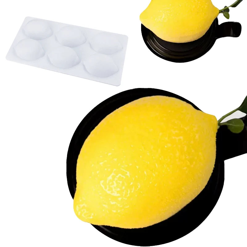 moule silicone citron dessert gâteau fruit mousse cake baking outils pâtisserie moderne cuisine blanc