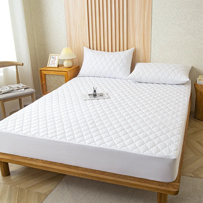 drap housse imperméable coton gris blanc lit simple double élastique respirant anti acariens