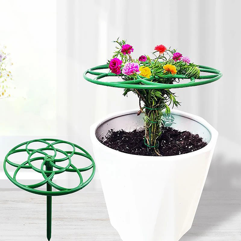 support plante métallique vert jardinage décoration fleuri piquet insertion terreau hauteur diamètre