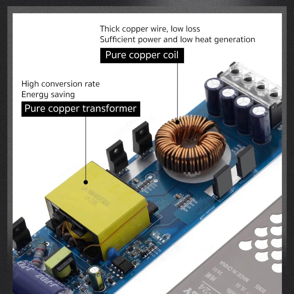alimentation led transformateur 12v 24v 48v 100w 180w 200w efficace silencieux moderne