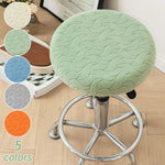 housse tabouret bar velours rayures modernes bleu orange vert gris blanc