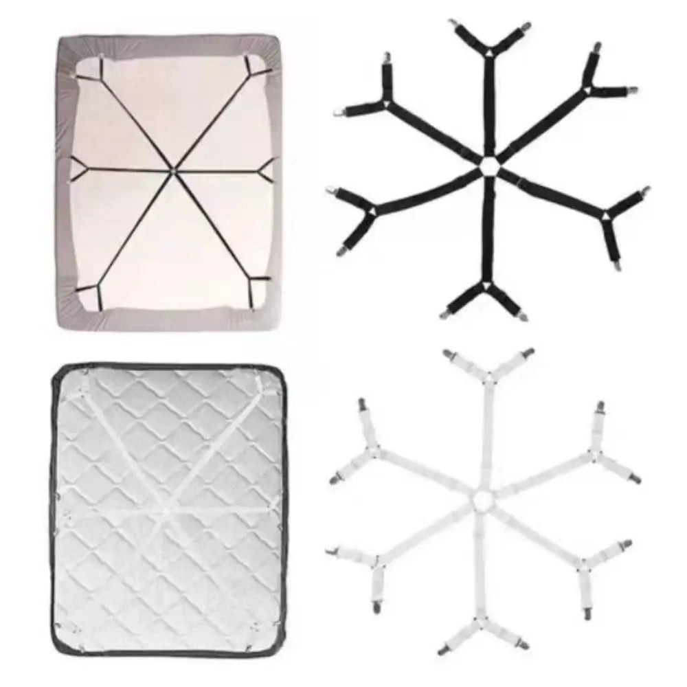 sangles lit réglables clips antidérapants noirs blancs modernes fixations couvertures matelas
