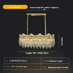 lustre crystal doré moderne élégant led 6000k 4000k 3000k minimaliste haute qualité