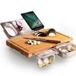 planche découper bambou bacs intégrés moderne couteau support tablette clipsé