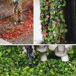 feuilles végétation pierres scène miniature réaliste adhésif décoration jardin bonsaï 35mm vert rouge marron