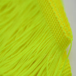 franges polyester 20cm large bleu vert orange tissu moderne décoration vêtement craft