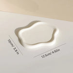 support bijoux argenté moderne plateau lisse brillant rangement clés ornement