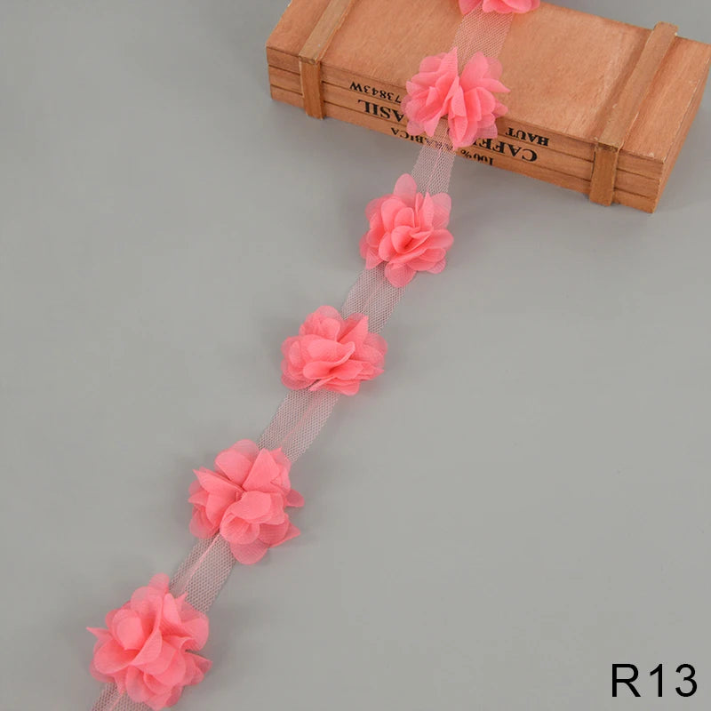 guirlande fleurs artificielles tissu polyester blanc rose bleu vert rouge noir modernes