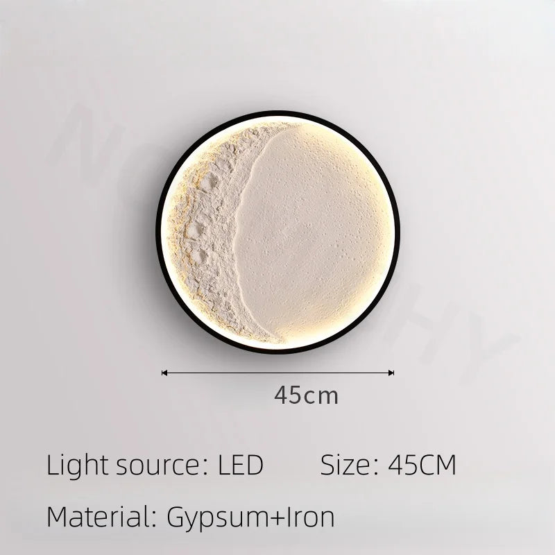 lampe murale blanc plâtre lunaire minimaliste éclairage led moderne fixée mur 2000 82000 lumens