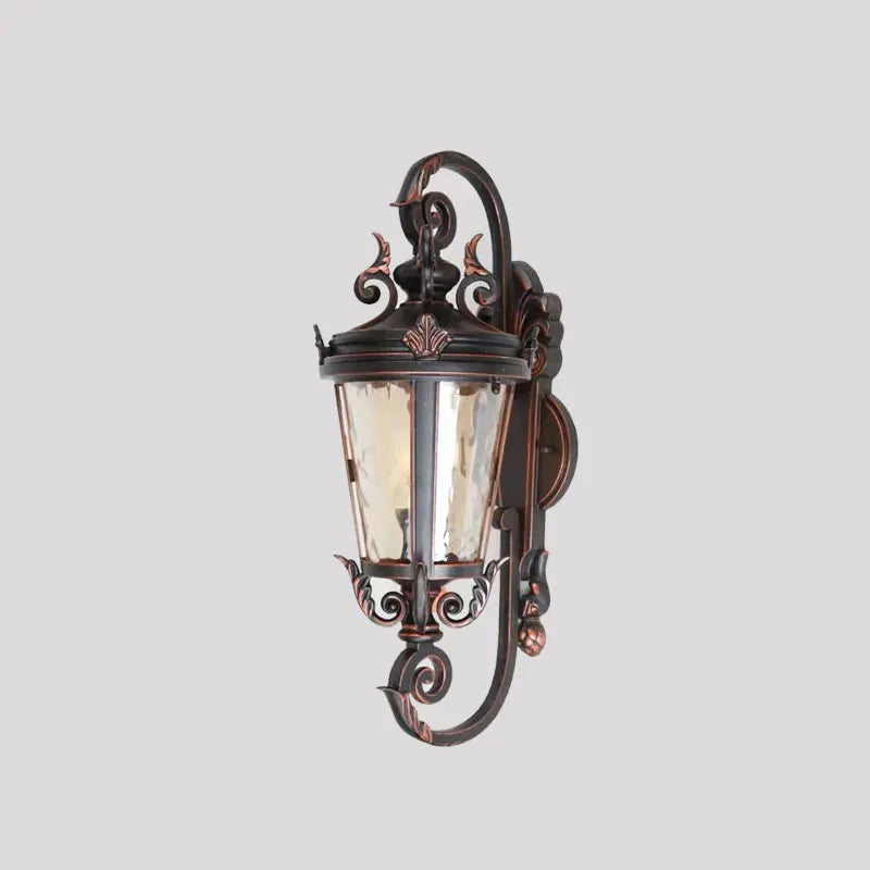 Lampe murale bronze ornements floraux classique verre teinté entrée chambre coucher étude salle bain