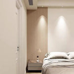 panneau rangement adhésif aimants cartes deco rayures verticales beige gris moderne