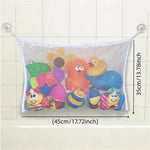 sac filet suspendu bain jouets blanc translucide ventouses pratiques enfants canard hippopotame poisson
