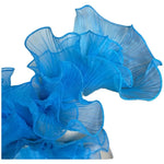 tissu plissé rose clair vert fluo bleu décoration élégante semi transparent fronces dentelle polyester