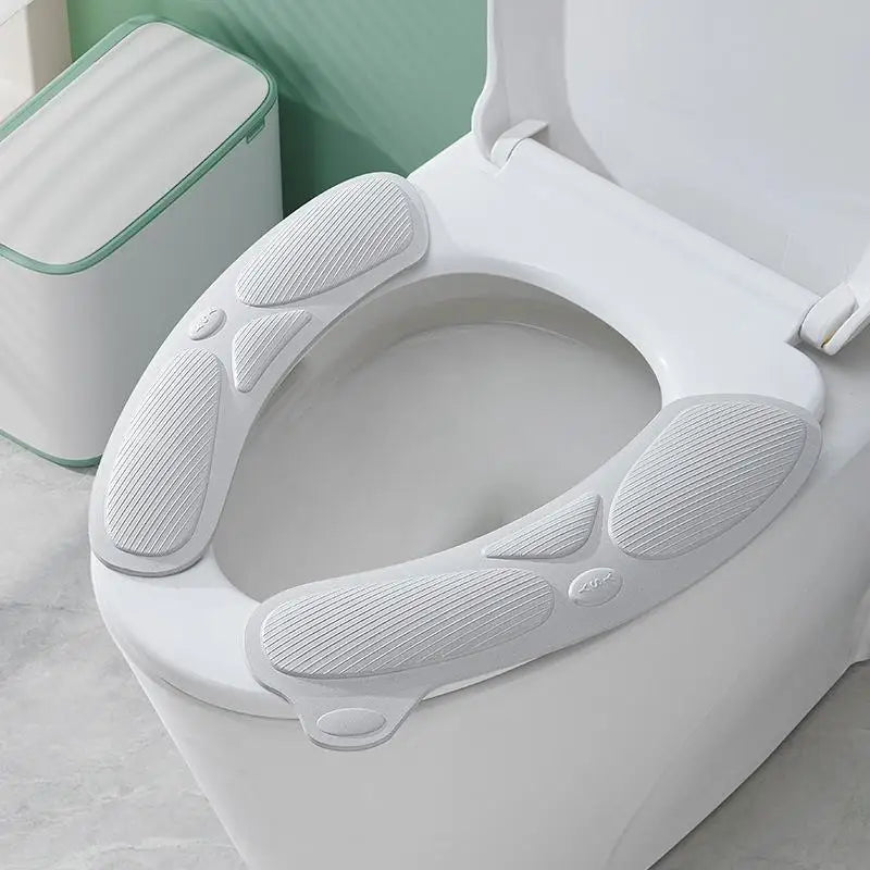 coussin toilette vert pastel texture verticale douce coton lavable réutilisable salle bain confortable