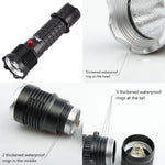 torche lampe poche plongée plombeuse 9900 lumens led noire texturée résistante rechargeable