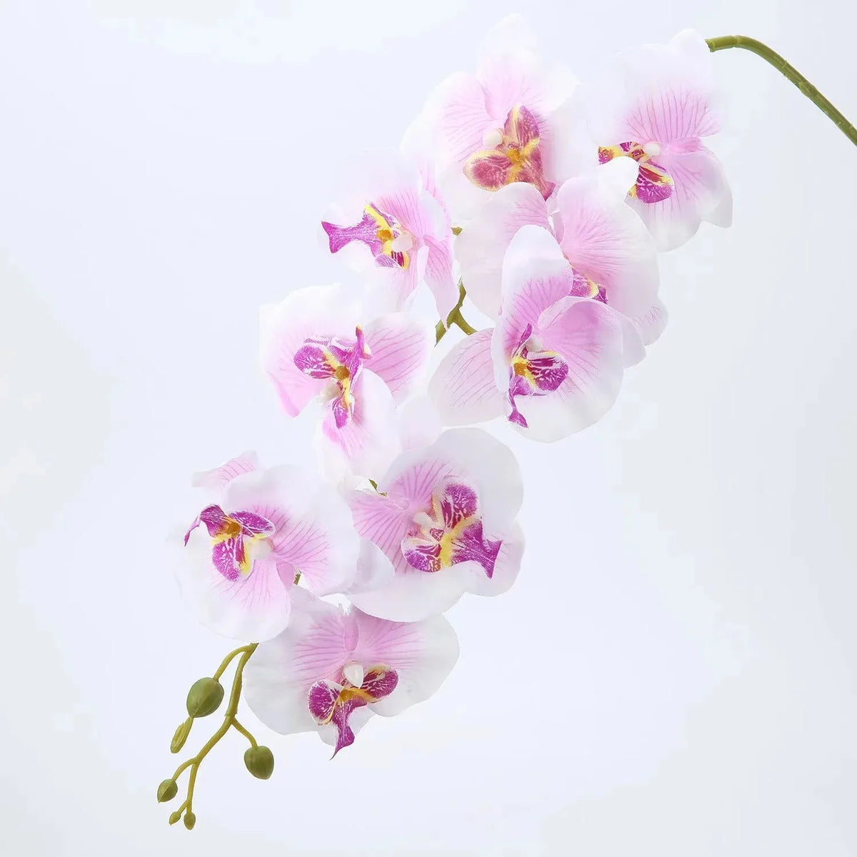 Orchidées artificielles blanc fleurissantes modernes décoration intérieure élégante vase doré maison mariage