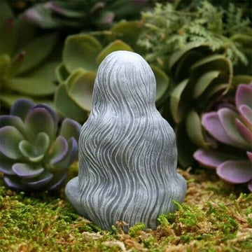 statue méditation femme sphère gris blanche pierreuse sculptée spirituelle intérieure décoration maison