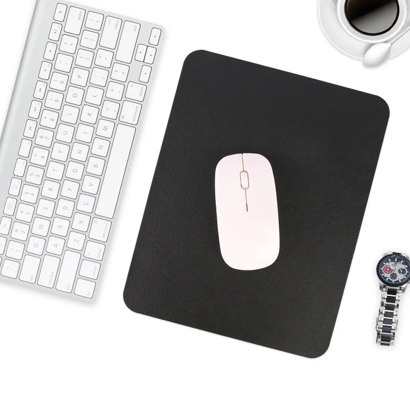 tapis souris cuir texture moderne bleu clair rose pâle olive noir confortable gaming portable