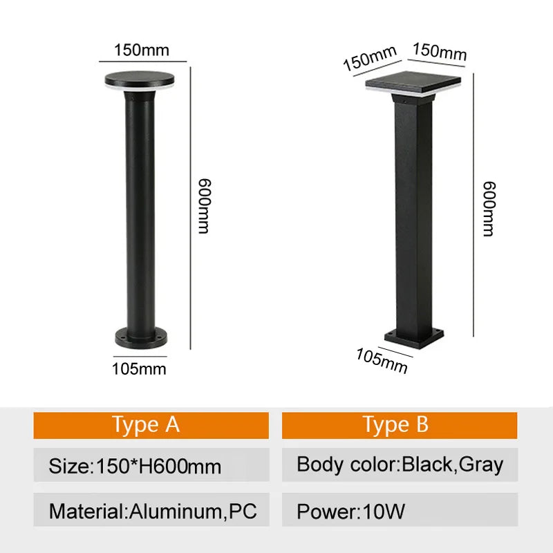 lampe extérieure led moderne imperméable ip65 aluminium noir gris adhésive fixe autonomes