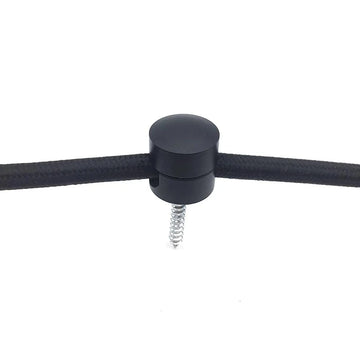 support suspension lampe mural crochet fixation câble électrique lustre moderne rond noir blanc