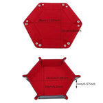 plateau jeu pliable moderne velours doux dés clips métalliques marron bleu marine rouge vert