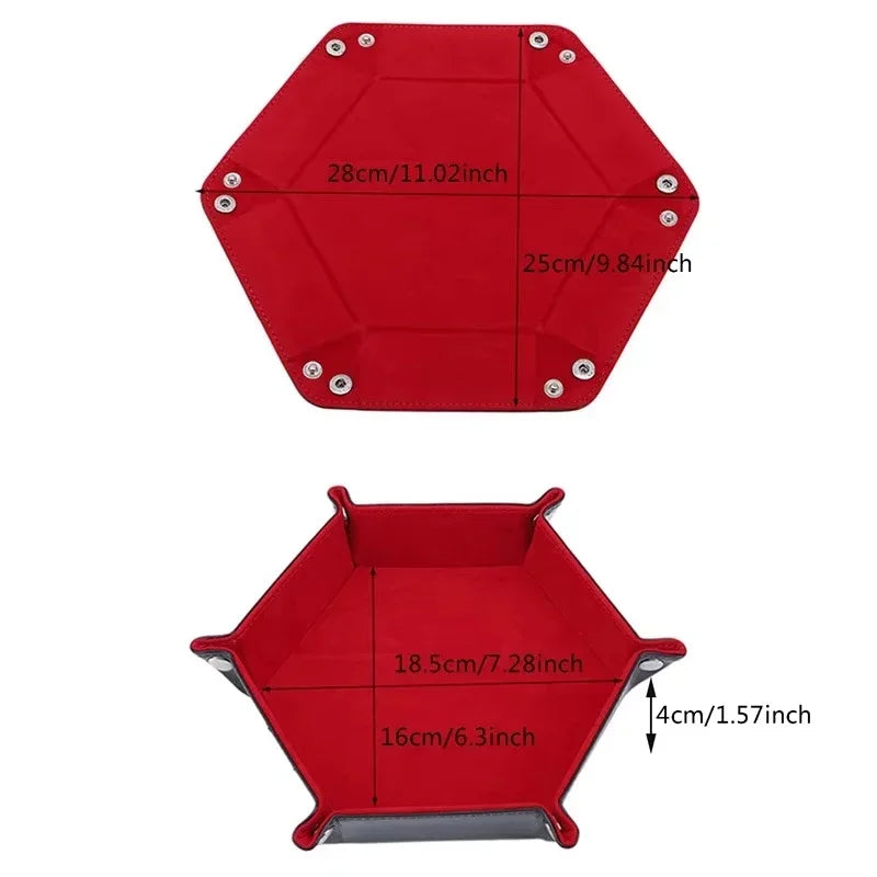 plateau jeu pliable moderne velours doux dés clips métalliques marron bleu marine rouge vert