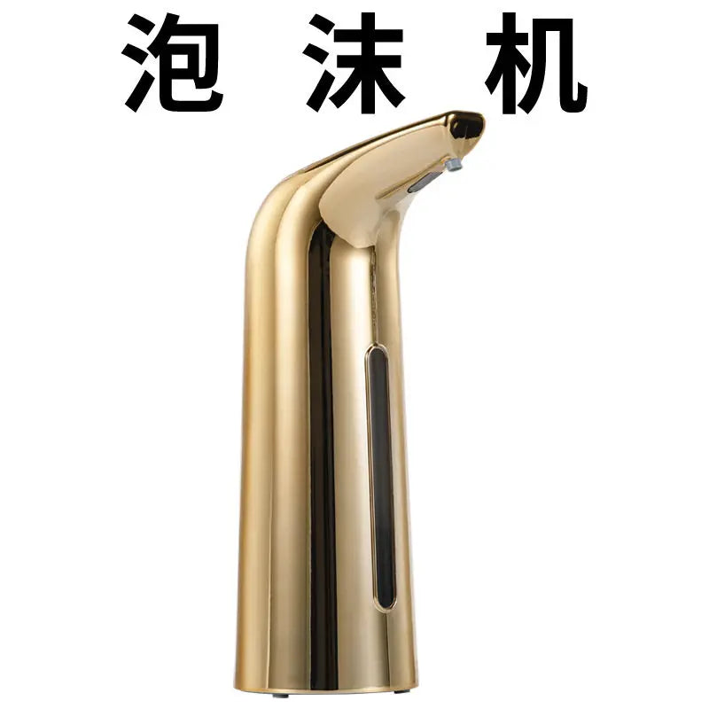 distributeur savon automatique blanc texture bois moderne fenêtre transparente sensoriel infrarouge