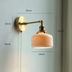 lampe murale moderne or blanc rayures verticales ampoules led cordon doré fixations vis 220v