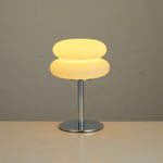 lampe chevet moderne minimaliste blanc argenté éclairage jaune niveaux luminosité usb led