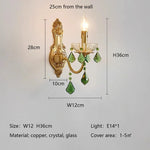 lustre cuivre poli cristal doré classique baroque chandelier led 10 têtes