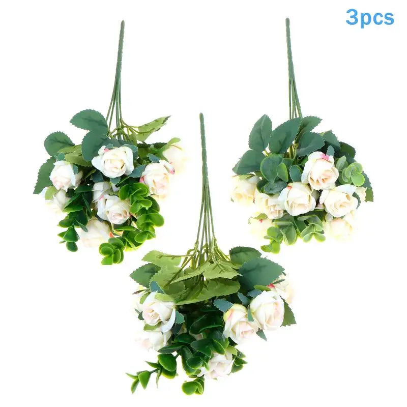 décoration intérieure bouquet roses artificielles modernes élégantes vase transparent anniversaire mariage