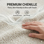 housse fauteuil inclinable extensible chenille beige clair protection canapé moderne lavable