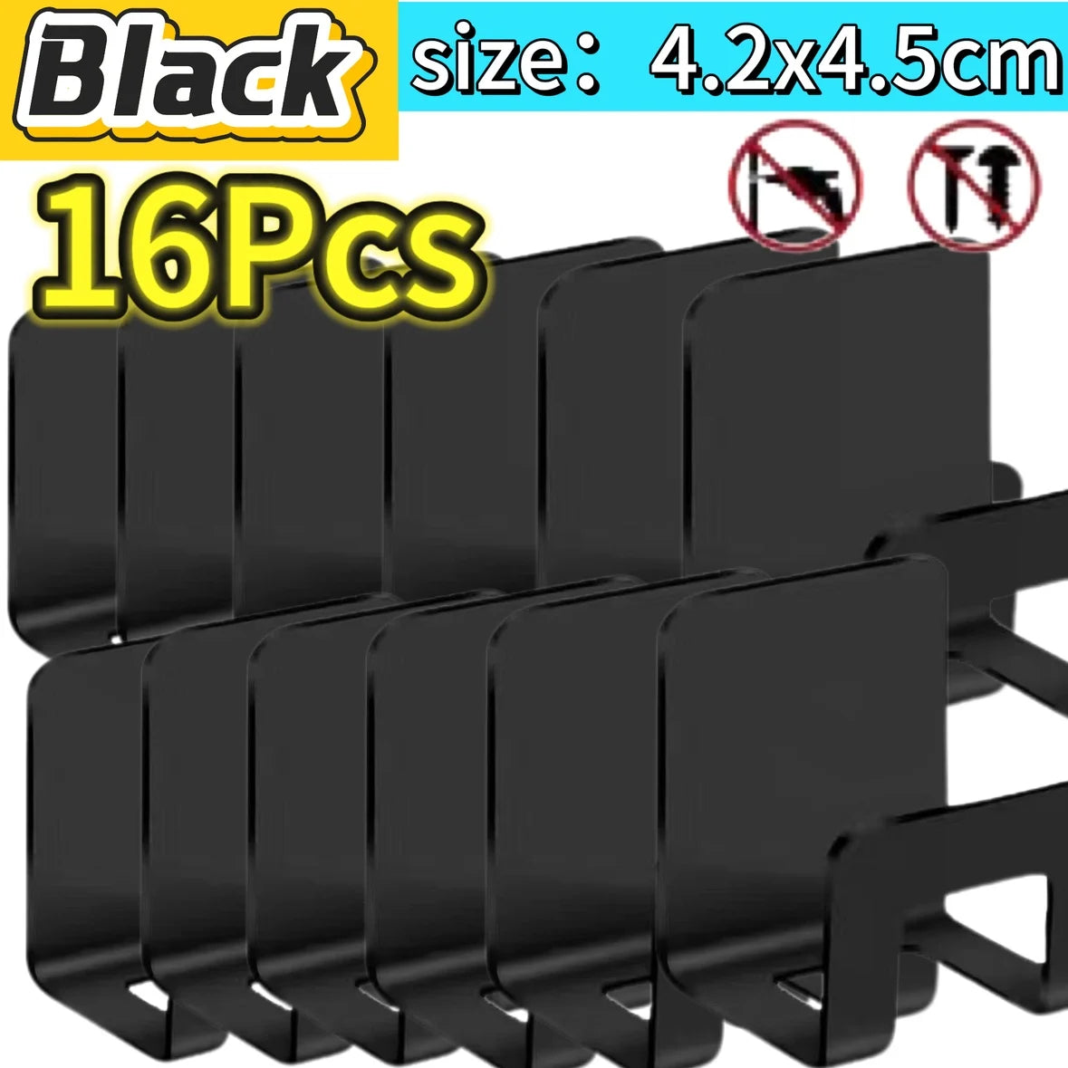 support rangement universel moderne adhésif argenté noir couteaux grattoir ciseaux brosse planche découpe couvercle