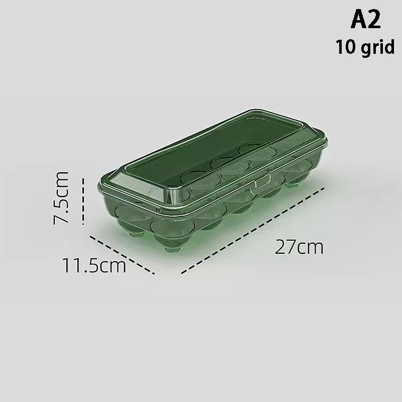 boîtes œufs transparentes poignées couleurs noir vert olive moderne pratique conteneur réfrigérateur