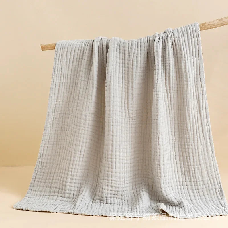 couverture bébé gaze coton beige vert gris absorbante douce personnalisable nouveau né