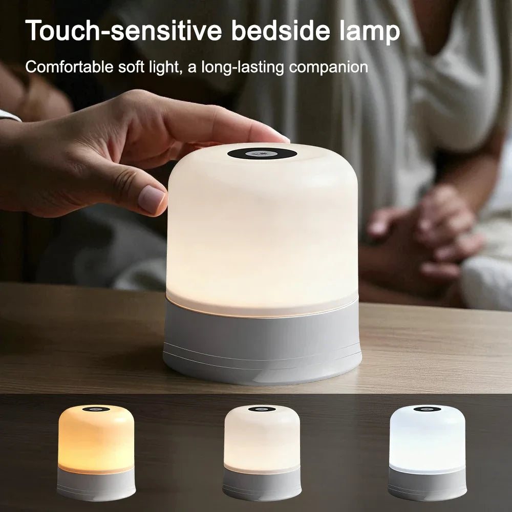 lampe chevet tactile rechargeable led moderne blanc mat 5v 850ml intégrée télécommandeversibleurgence