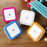 veilleuse nuit capteur rectangle blanc bleu rose moderne minimaliste prise us eu