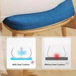 coussin chaise mousse mémoire forme carrée toile lin moderne ruban fixation coloris variés
