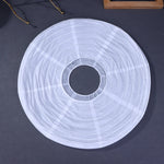lanterne moderne blanche plissée opaque événements decoration suspendue câble