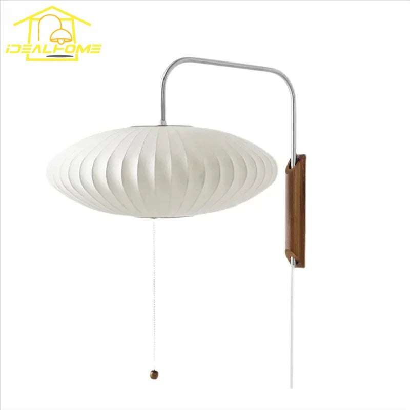 lampe murale led blanc bois moderne rayures horizontales plaque fixation cordon interrupteur