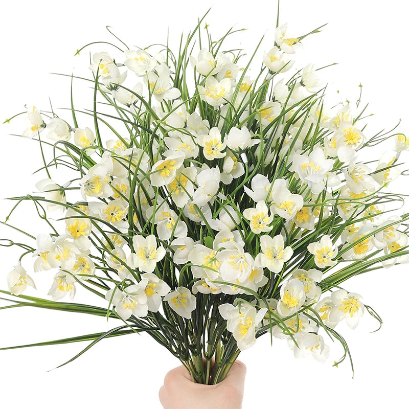 bouquet fleurs artificielles blanc jaune rose violet moderne pot décoratif intérieurextérieur