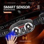 lampe frontale led rechargeable usb camping pêche urgence haute luminosité noir modulaire fonctionnelle