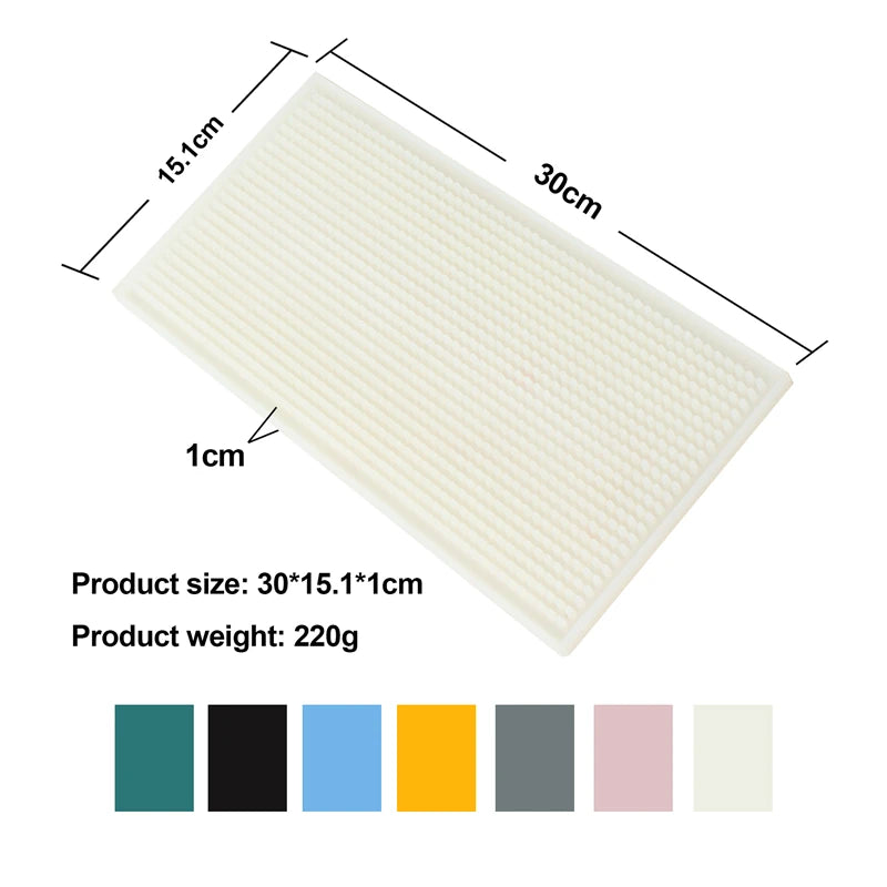tapis bar silicone perforé moderne noir gris rose blanc perforations respectueux environnement